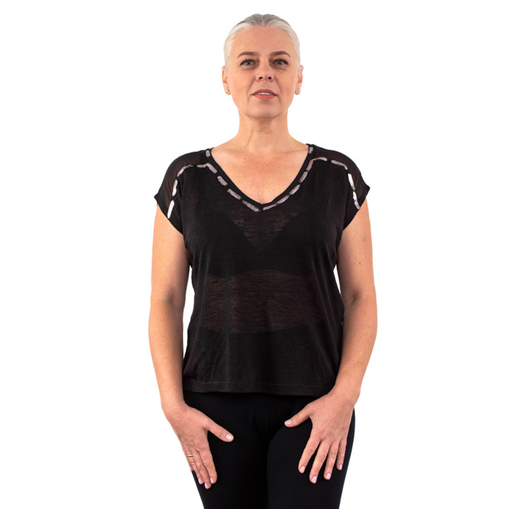 Network Blouse Women size S Black